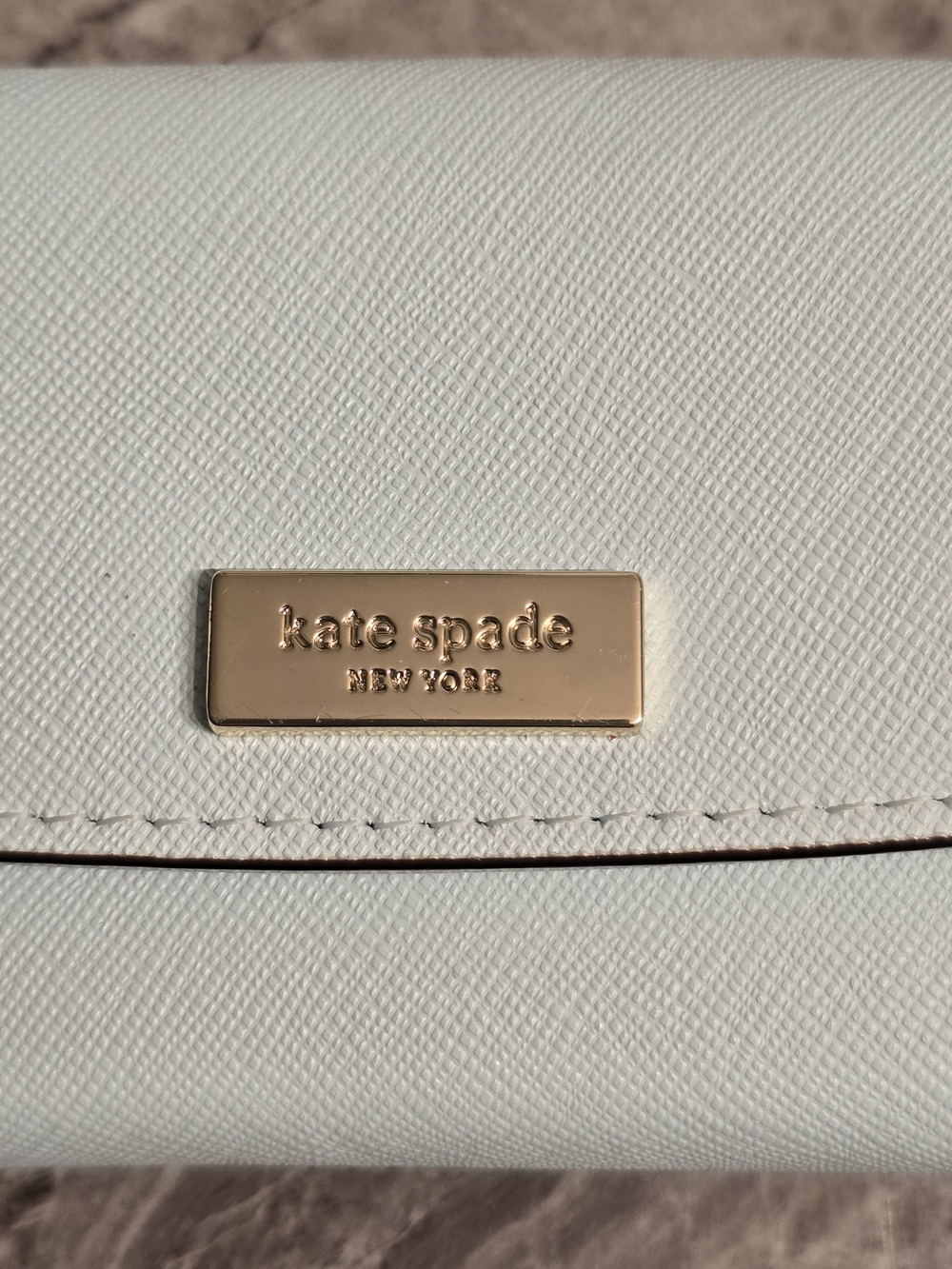 Kate Spade New York Light Blue Saffiano Leather Wallet - Picture 8 of 10
